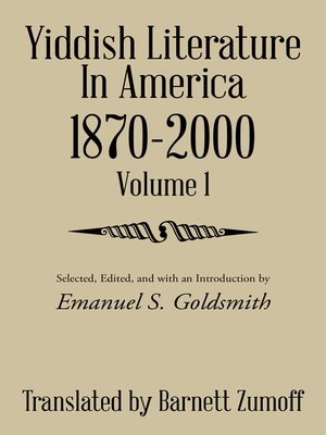 cover image of Yiddish Literature in America 1870-2000